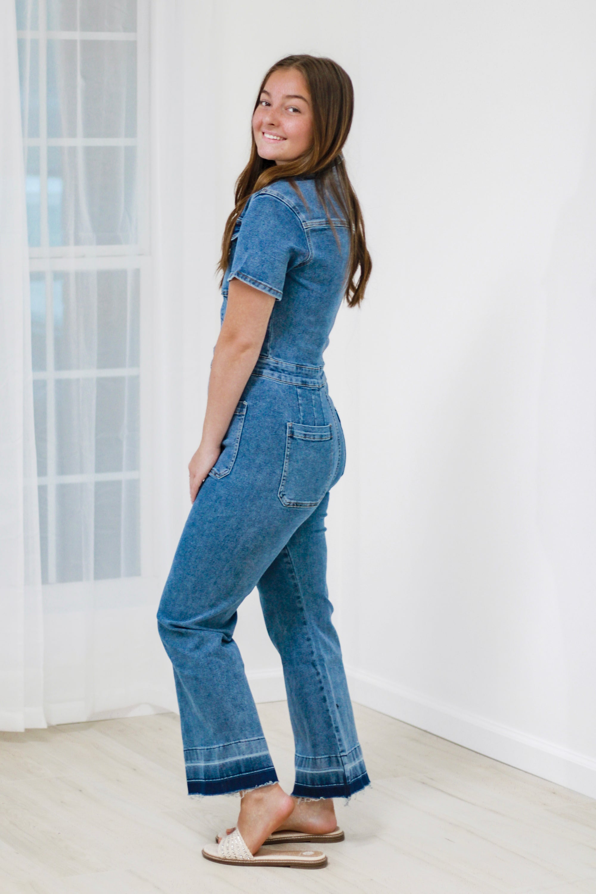 Dazed by You Denim Jumpsuit