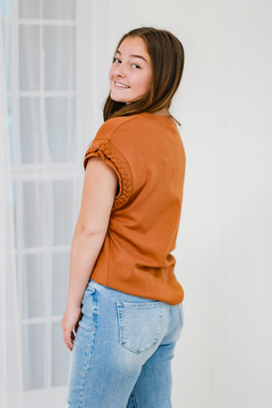 Braided Beauty Blouse in Camel