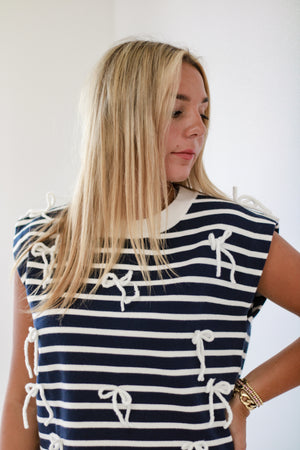 New Romantics Top in Navy