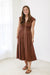 Party Glam Midi Dress in Brown