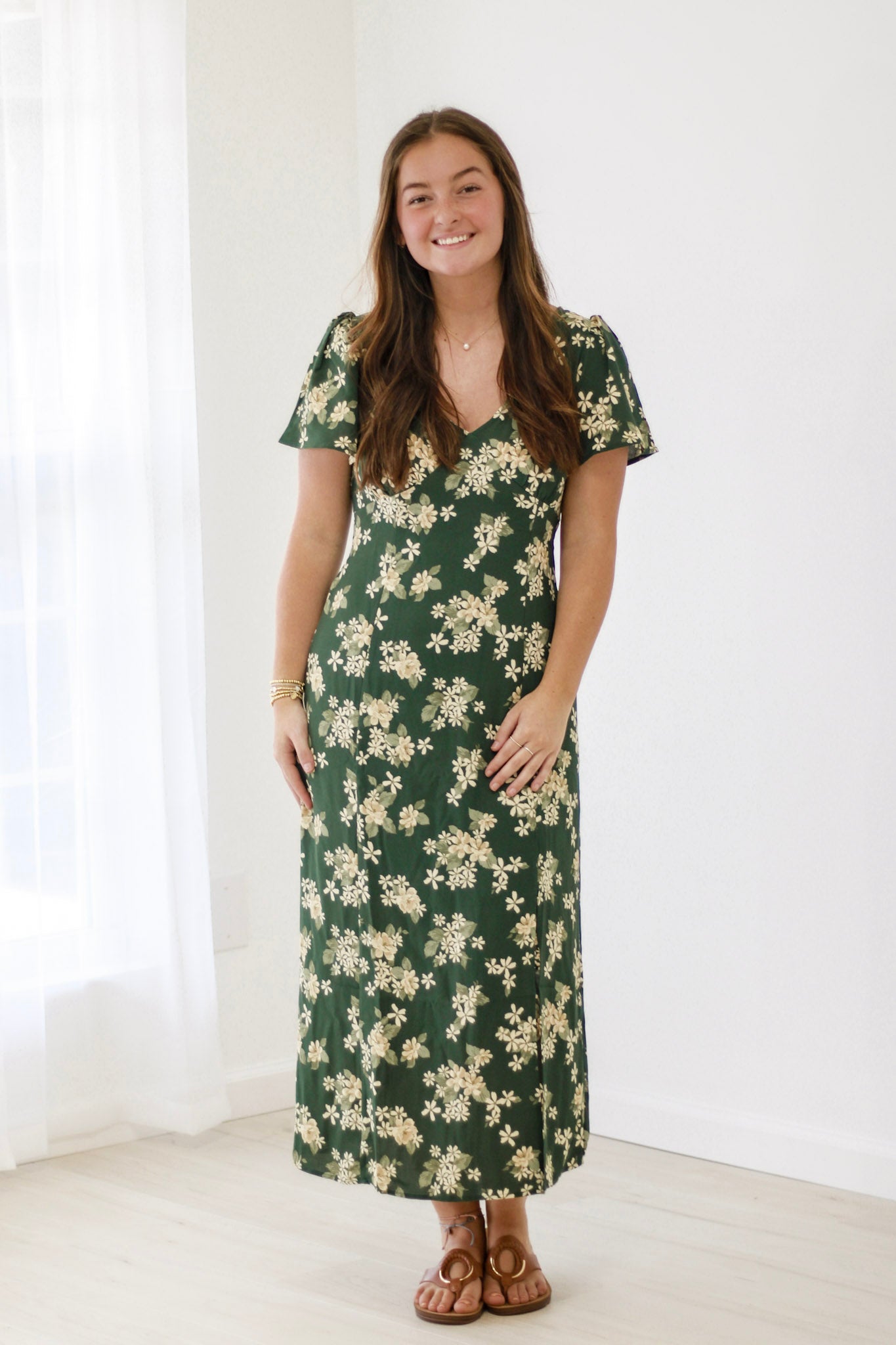 Picture This Floral Dress in Green