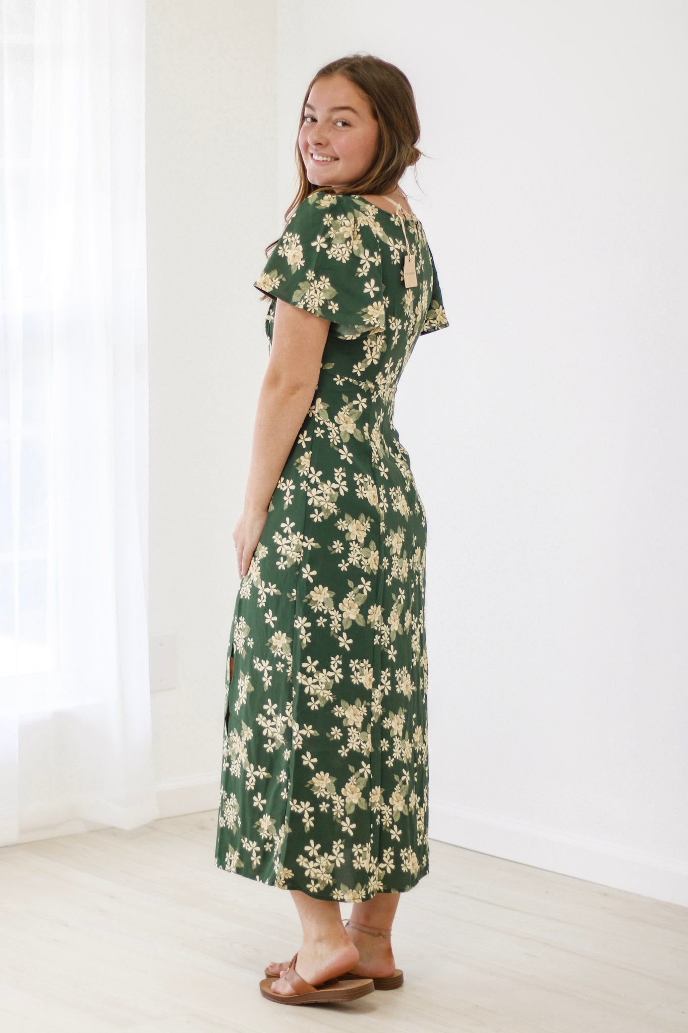 Picture This Floral Dress in Green