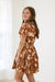 Country Nights Tiered Dress in Brown