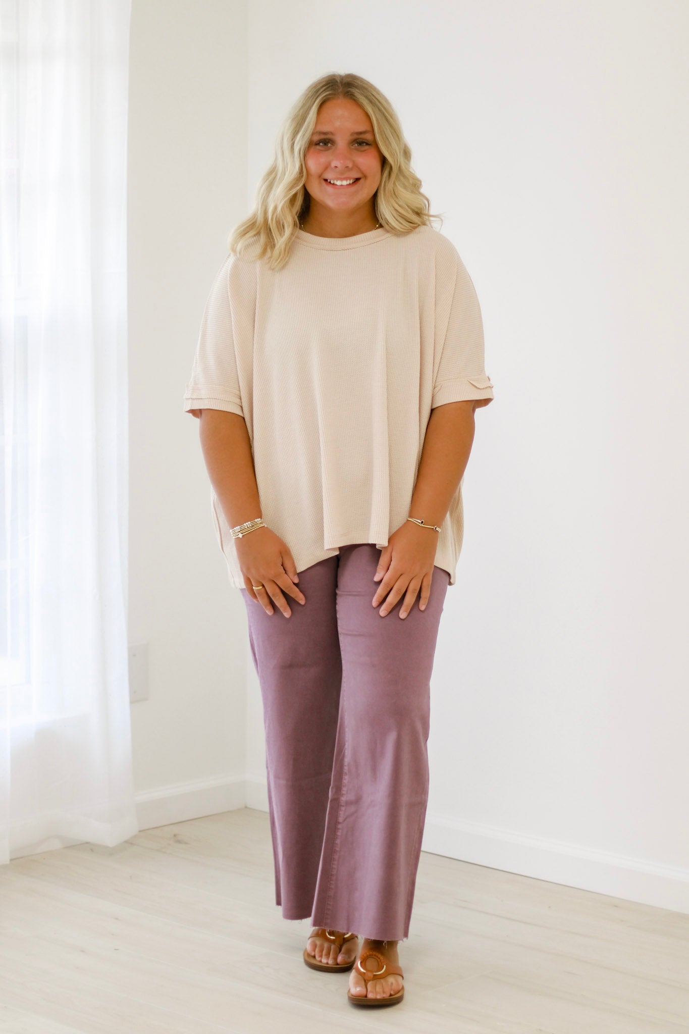 Downtown Vibes Wide Leg Pants in Dusty Taro