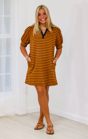 Ready for Fall Striped Dress