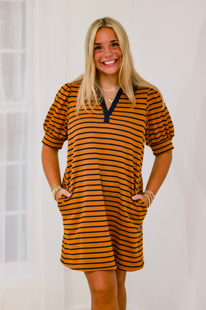 Ready for Fall Striped Dress