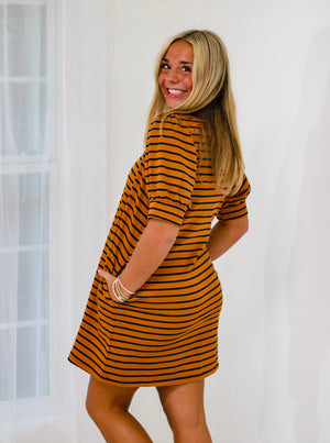 Ready for Fall Striped Dress