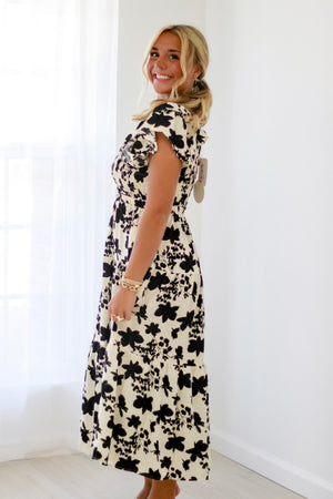 A Floral Moment Midi Dress