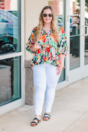 Trends of the Season Black Floral Top