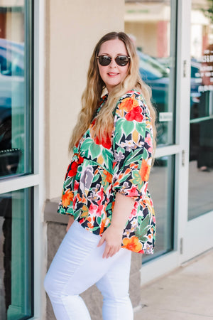 Trends of the Season Black Floral Top