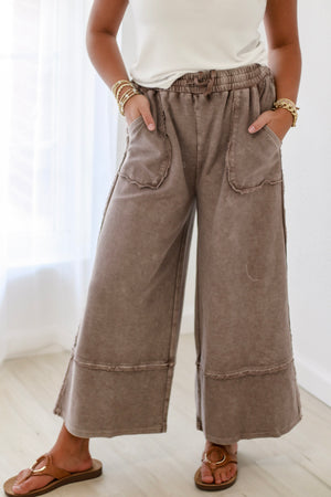 Stand Up Gal Wide Leg Pants in Espresso