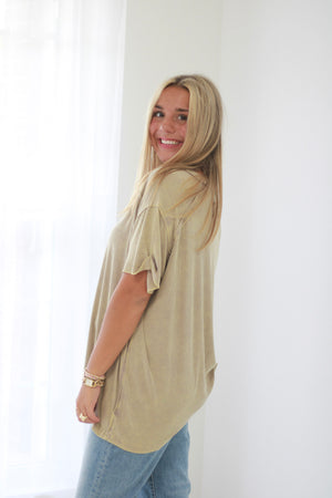 Softly Falling Top in Mocha