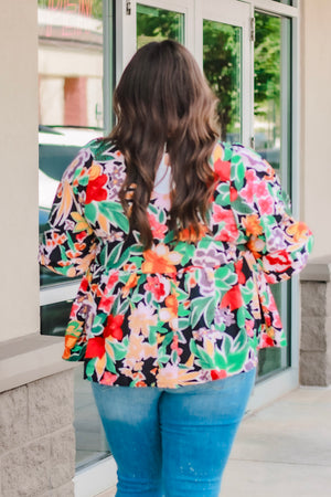 Trends of the Season Black Floral Top