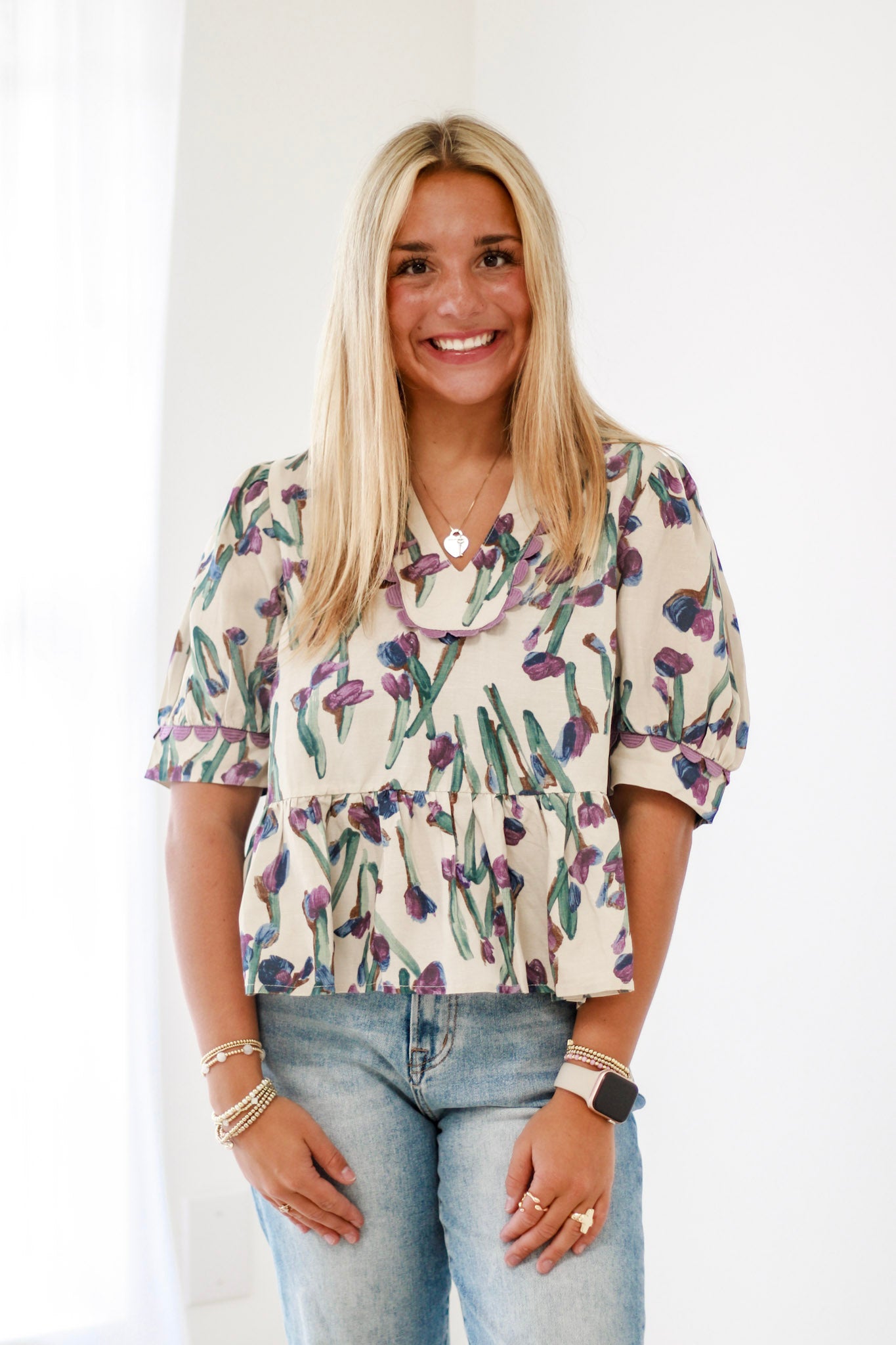 A Little Dramatic Floral Blouse