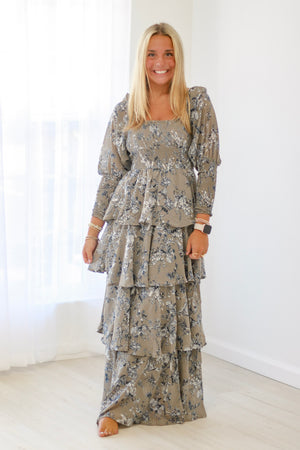 Doing the Waltz Floral Maxi Dress