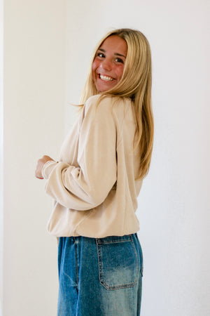 Blessed Life Pullover in Taupe