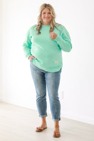 This is the One Comfy Pullover in Mint