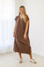 Dress Down Knit Dress in Brown