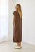 Dress Down Knit Dress in Brown