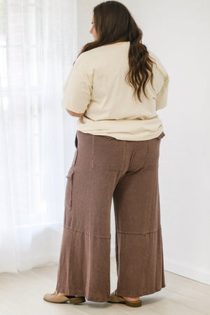 A Fleeting Thought Ribbed Pants in Cocoa