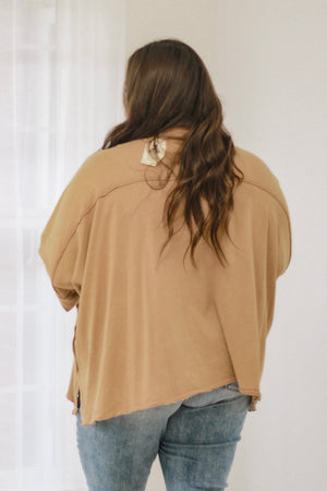 The Way You Love Me Patchwork Top in Almond