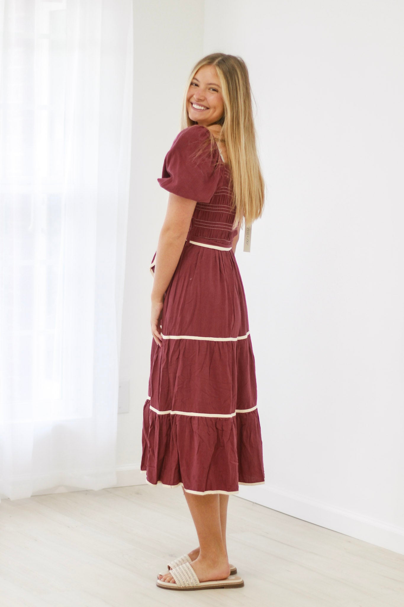 Berry Happy for Fall Smocked Dress