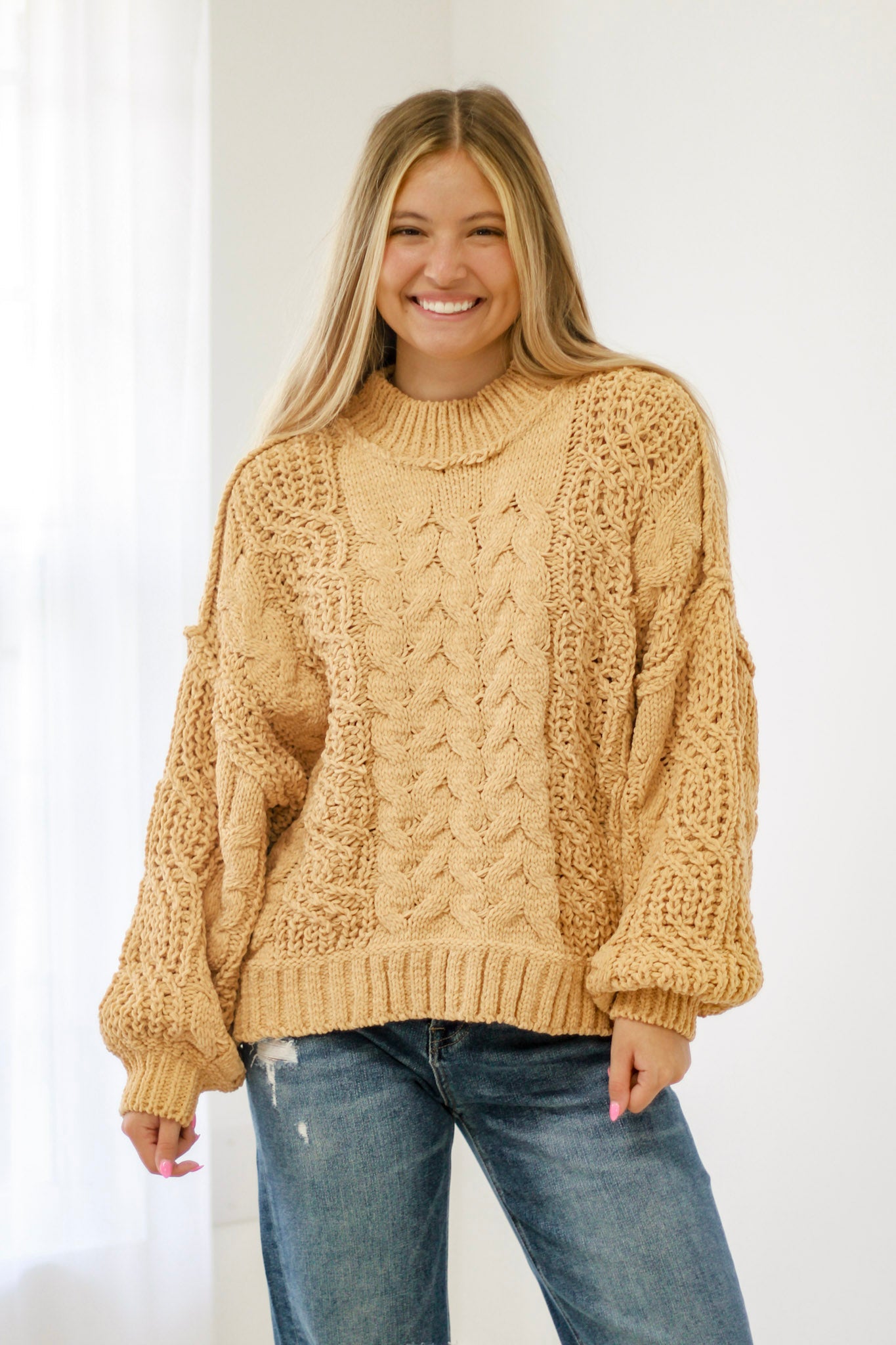 Dreaming of Fall Sweater in Honey