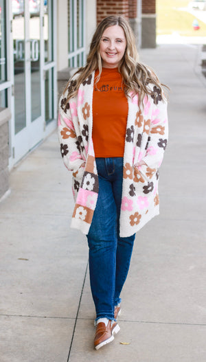 Fall Floral Fashionable Cardigan