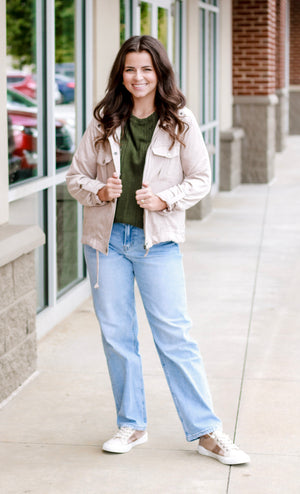 Own It Utility Jacket in Taupe