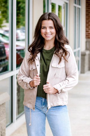 Own It Utility Jacket in Taupe