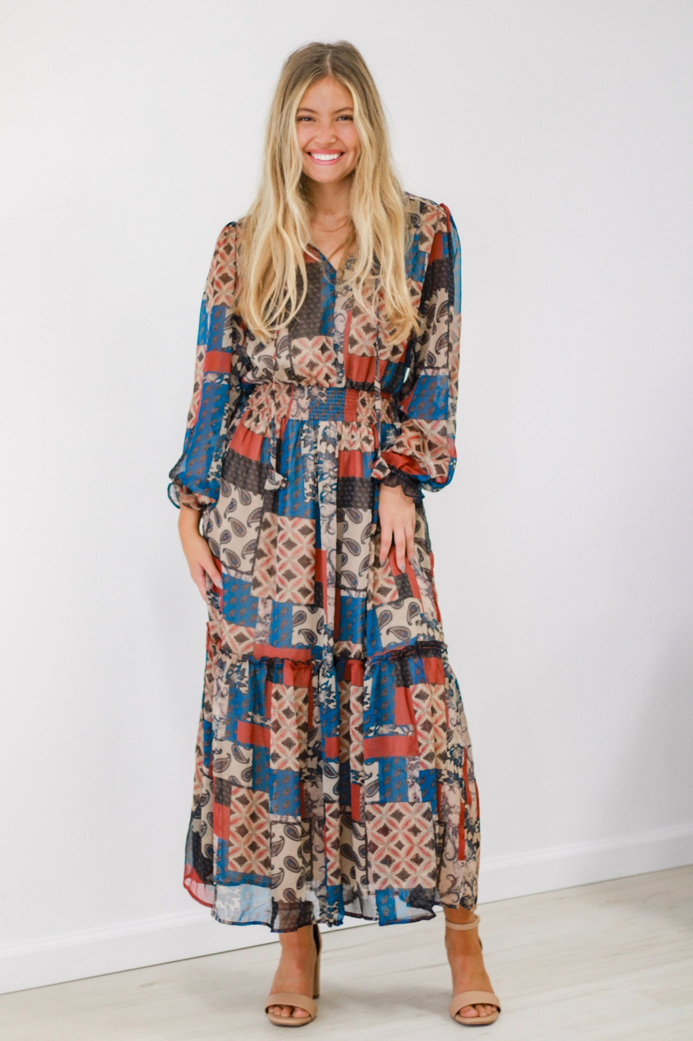 Go For It Print Midi Dress