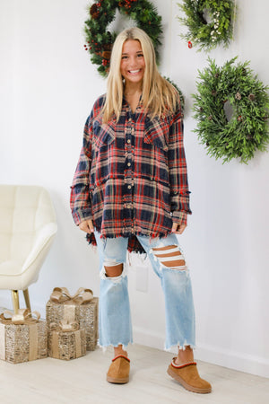 Not My Boyfriend's Plaid Shirt by Oli & Hali