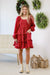 Here for a Good Time Ruffle Dress in Cherry