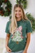 Green Floral Christmas- Comfort Colors