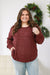 Christmas Morning Ribbed Top in Wine