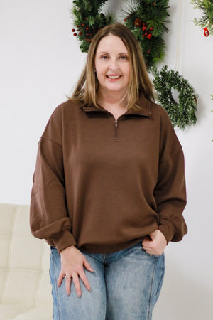 Everyday Scuba Pullover Doorbuster in Brown