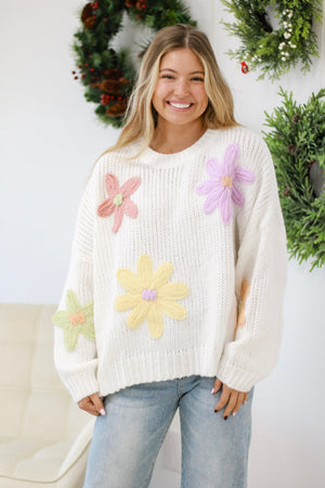 Soft & Sweet Floral Sweater