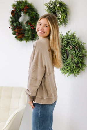 Set You Free Pullover in Mocha