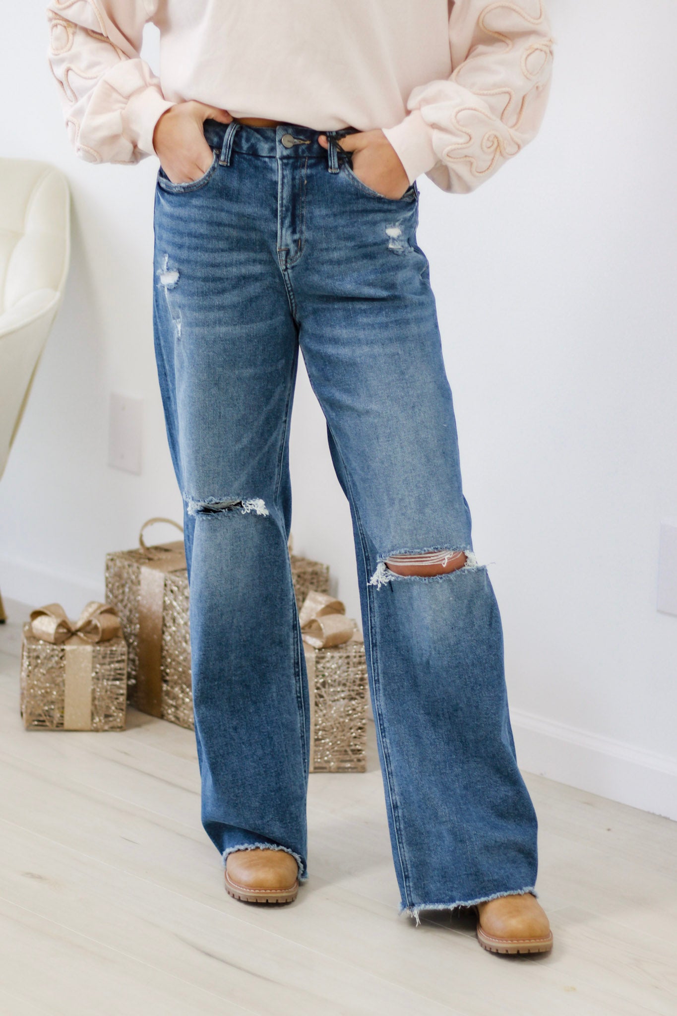 Super High Wide Leg Jeans by Mica