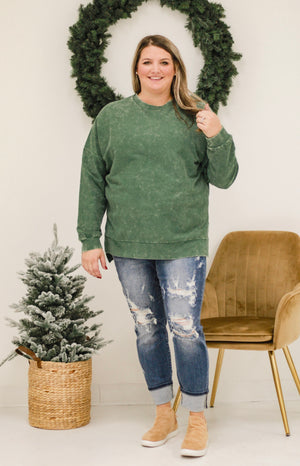 Best of the Best Corded Olive Pullover