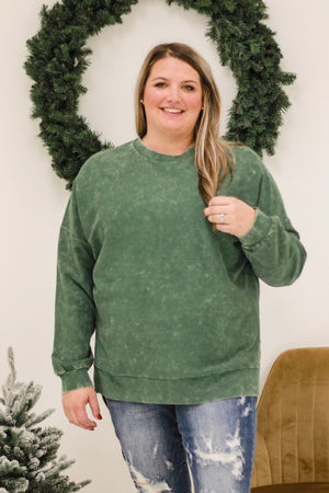 Best of the Best Corded Olive Pullover