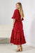 Bell of the Ball Midi Dress in Rudy Red