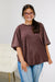 Eager for Fun Mineral Wash Top in Eggplant