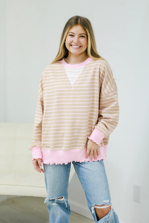 Poised in Pink Pullover by Peach Love California