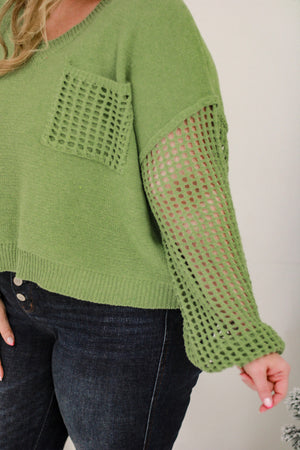 Feel the Breeze Sweater in Green