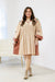 Golden Hour Babydoll Dress in Tan