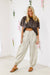 Take a Jog Striped Pants in Oatmeal