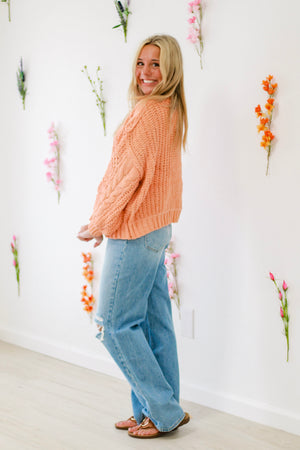 Dreaming of Spring Coral Sweater