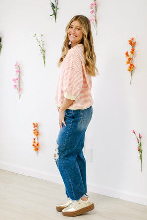 Pink Cotton Candy Striped Top