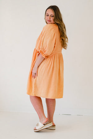 Life is Good Dress in Tangerine